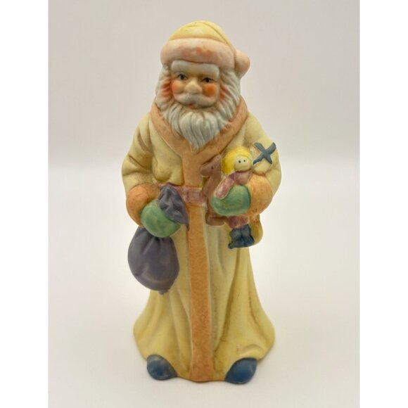 Vintage Santa Claus Christmas Figurine with Toys Ceramic Hand-Painted Decoration - Picture 8 of 8